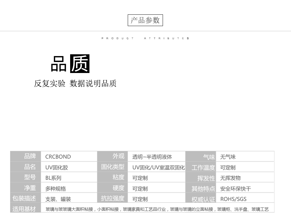 4膠水產品參數